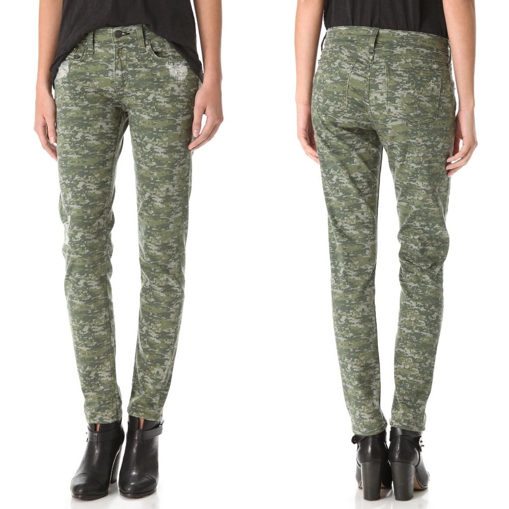 Rag & Bone Camo Dash Slouchy Skinny Jeans 25x28